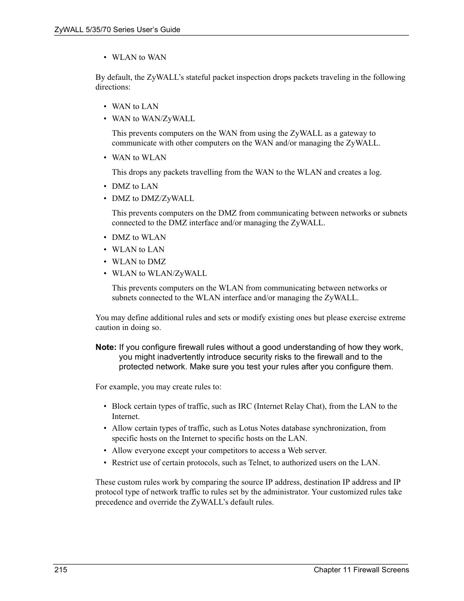 ZyXEL Communications 70 Series User Manual | Page 215 / 807
