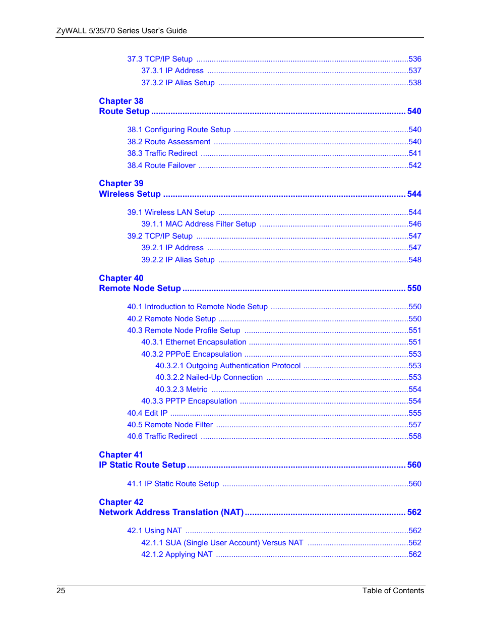 ZyXEL Communications 70 Series User Manual | Page 25 / 807