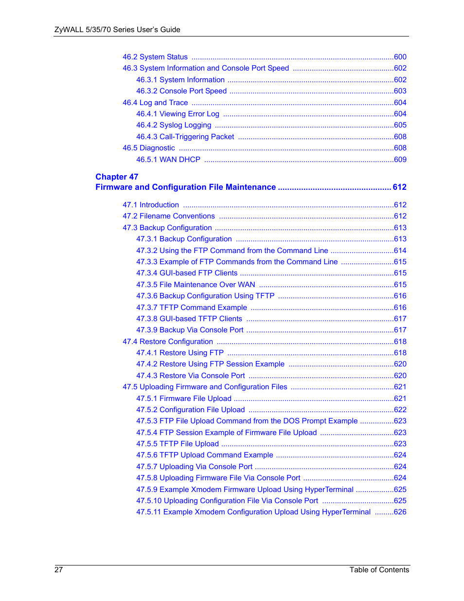 ZyXEL Communications 70 Series User Manual | Page 27 / 807