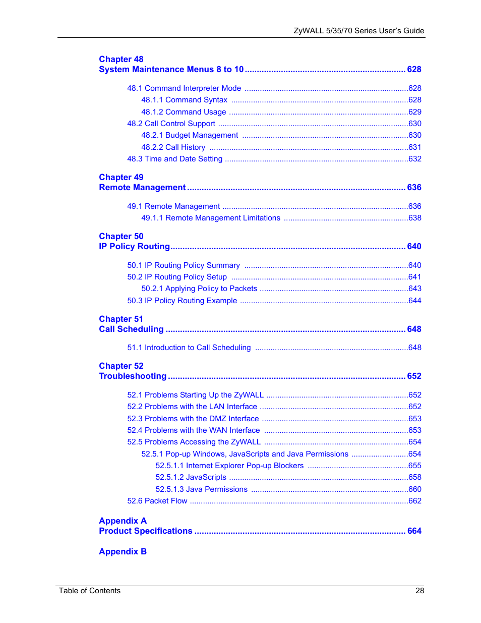 ZyXEL Communications 70 Series User Manual | Page 28 / 807