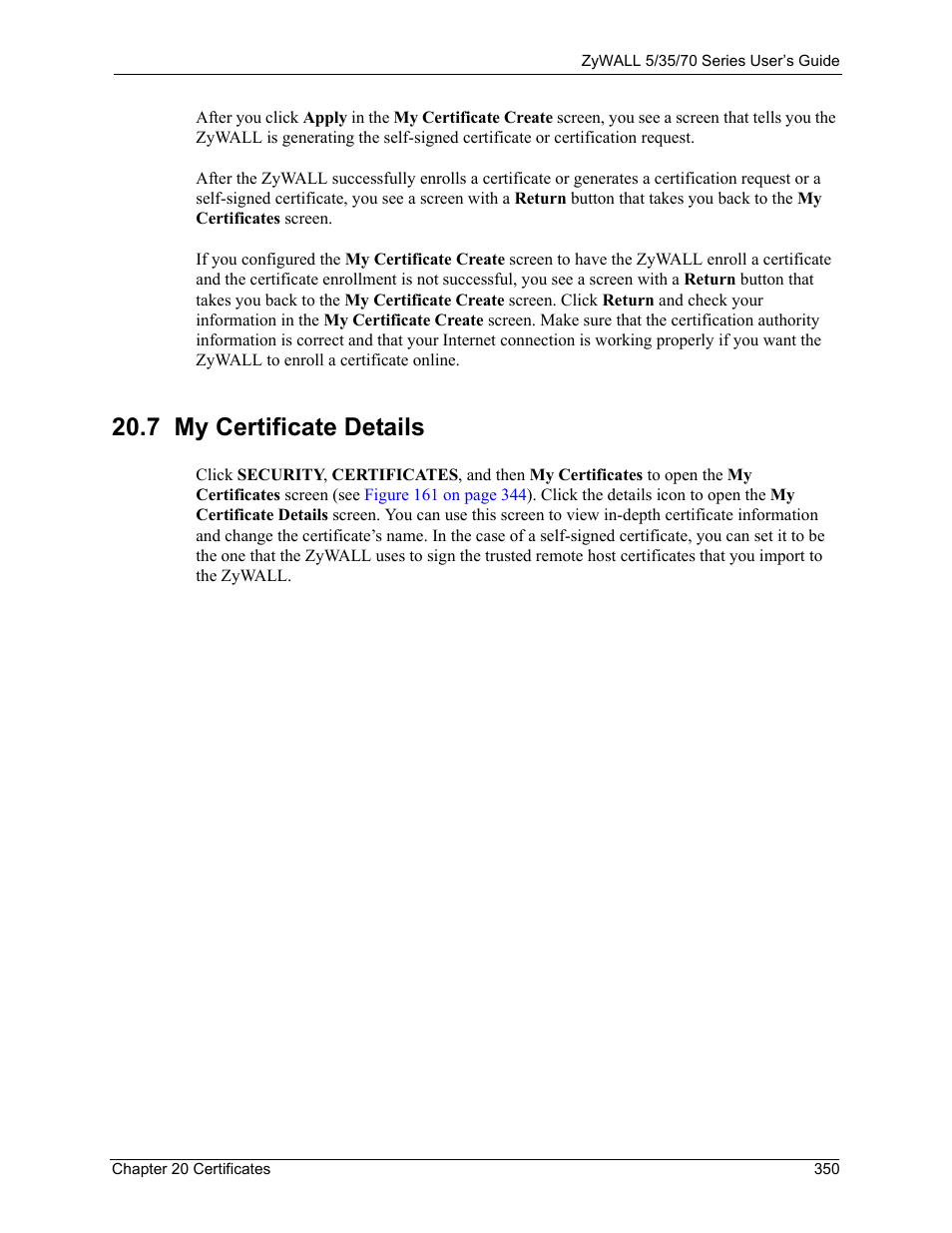 7 my certificate details | ZyXEL Communications 70 Series User Manual | Page 350 / 807