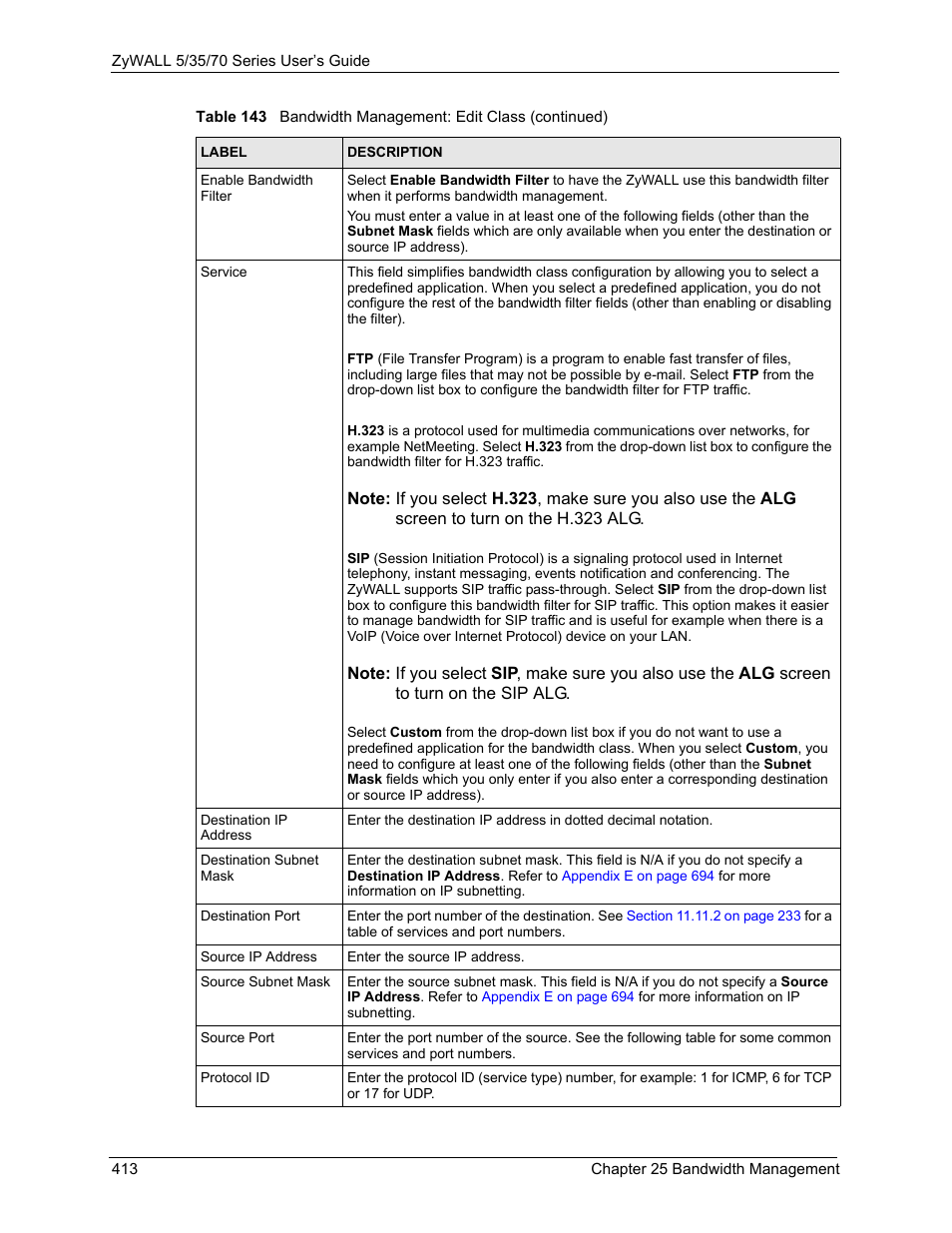 ZyXEL Communications 70 Series User Manual | Page 413 / 807