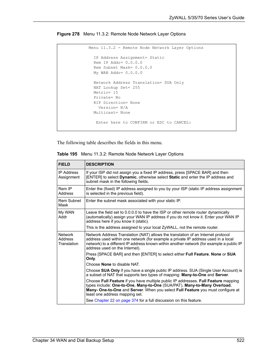 ZyXEL Communications 70 Series User Manual | Page 522 / 807