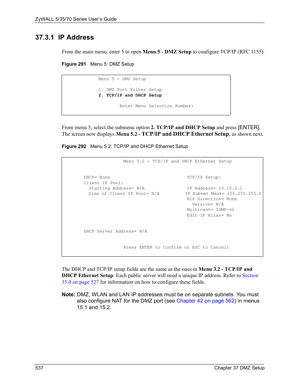 1 ip address | ZyXEL Communications 70 Series User Manual | Page 537 / 807