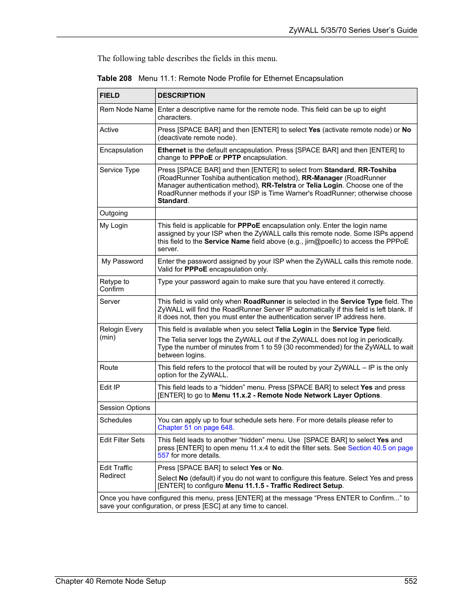 ZyXEL Communications 70 Series User Manual | Page 552 / 807