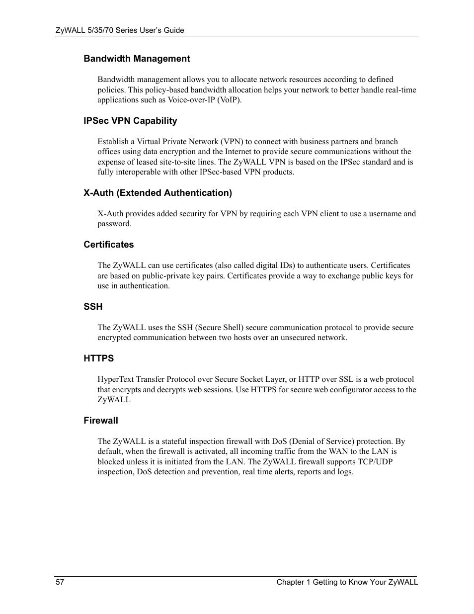 ZyXEL Communications 70 Series User Manual | Page 57 / 807