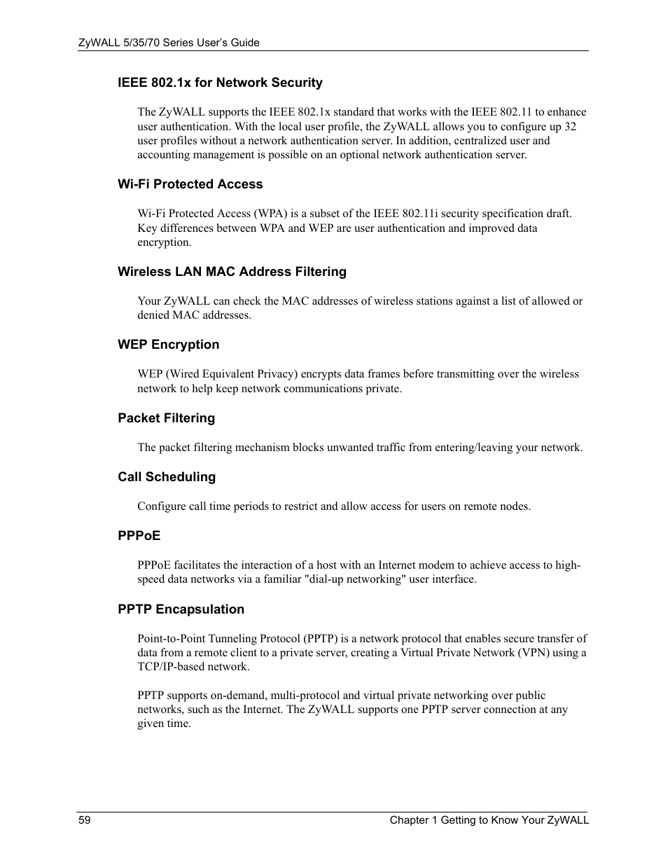 ZyXEL Communications 70 Series User Manual | Page 59 / 807