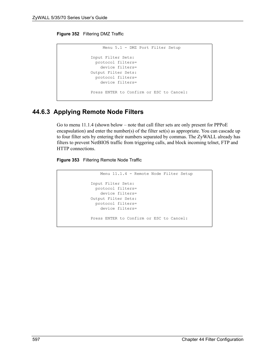 3 applying remote node filters | ZyXEL Communications 70 Series User Manual | Page 597 / 807