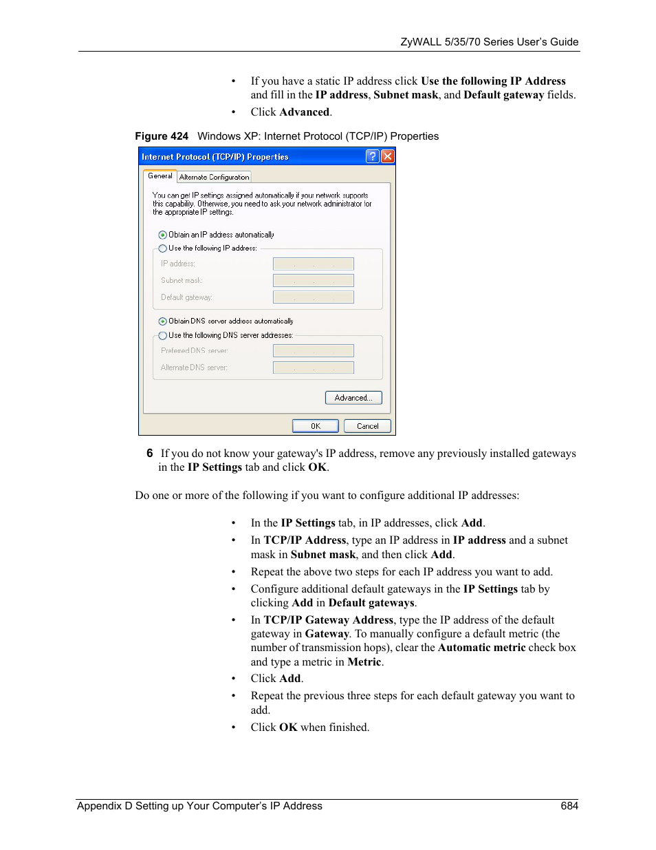ZyXEL Communications 70 Series User Manual | Page 684 / 807