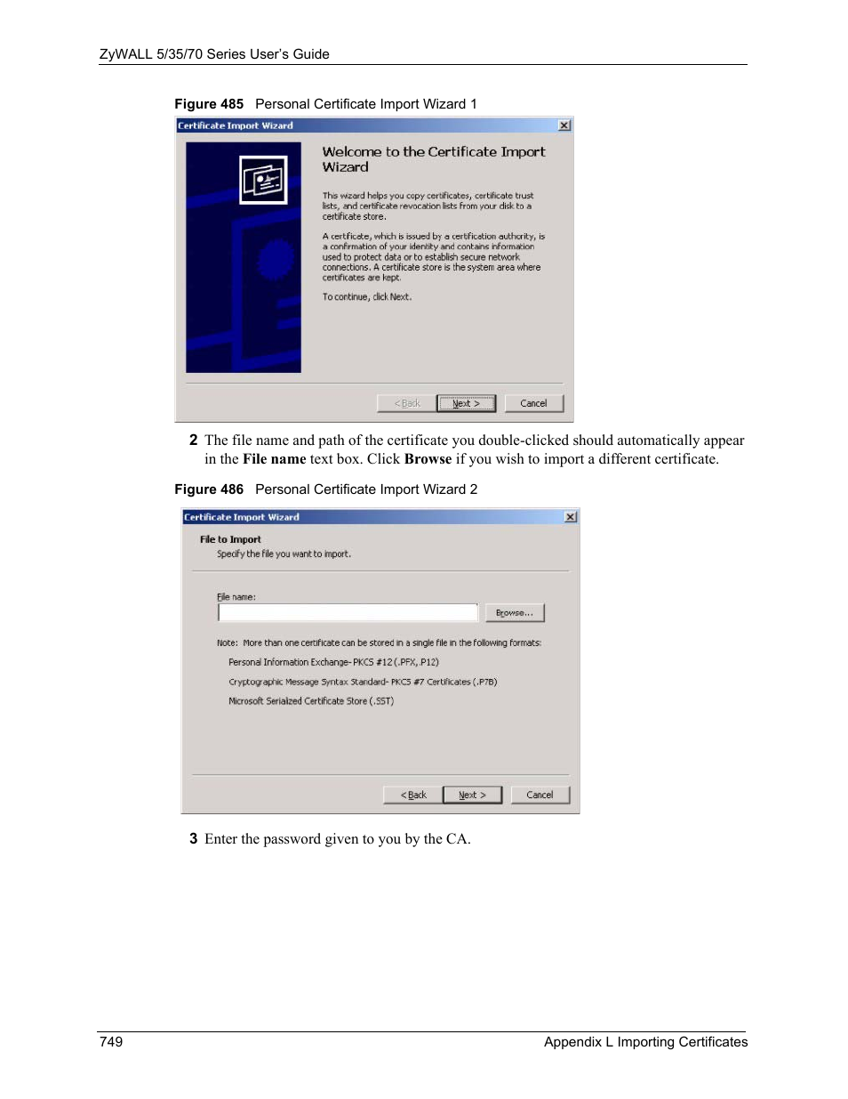 ZyXEL Communications 70 Series User Manual | Page 749 / 807