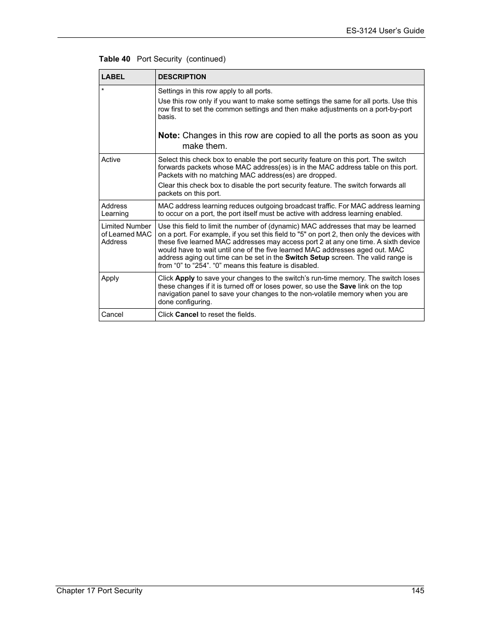 ZyXEL Communications LAYER 3 ES-3124 User Manual | Page 147 / 337