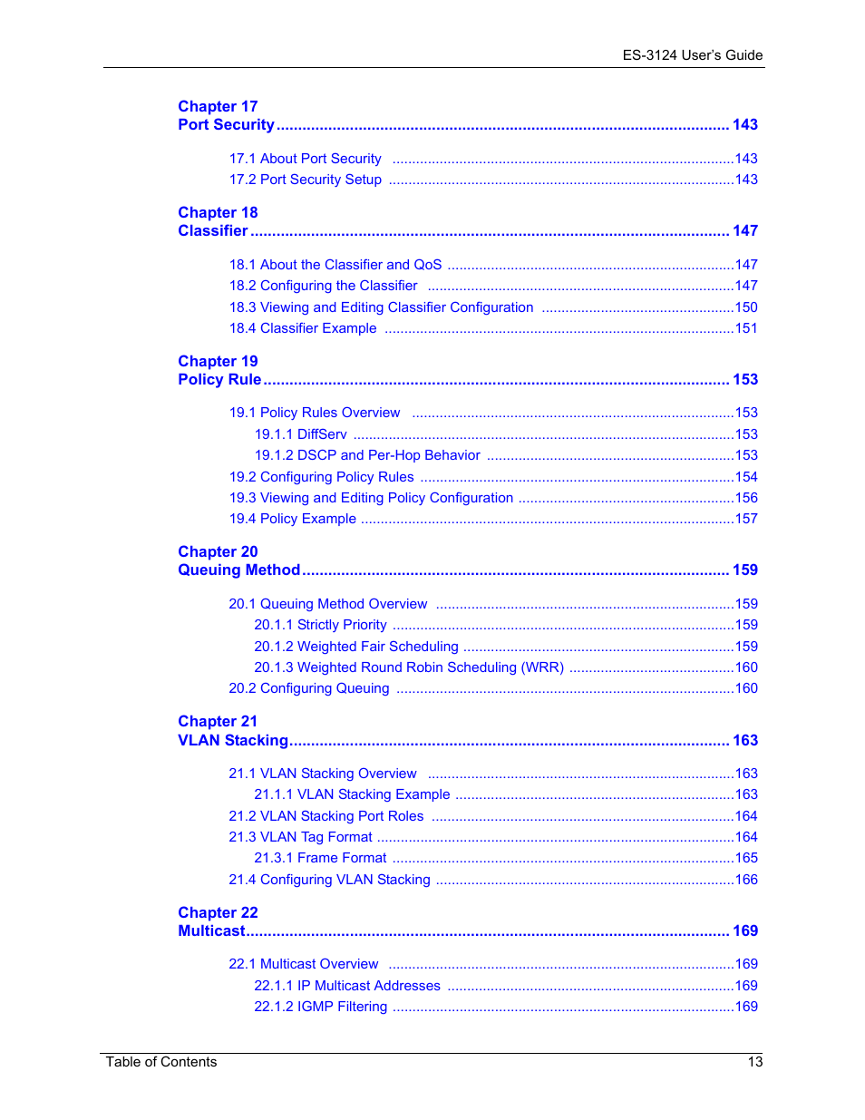 ZyXEL Communications LAYER 3 ES-3124 User Manual | Page 15 / 337