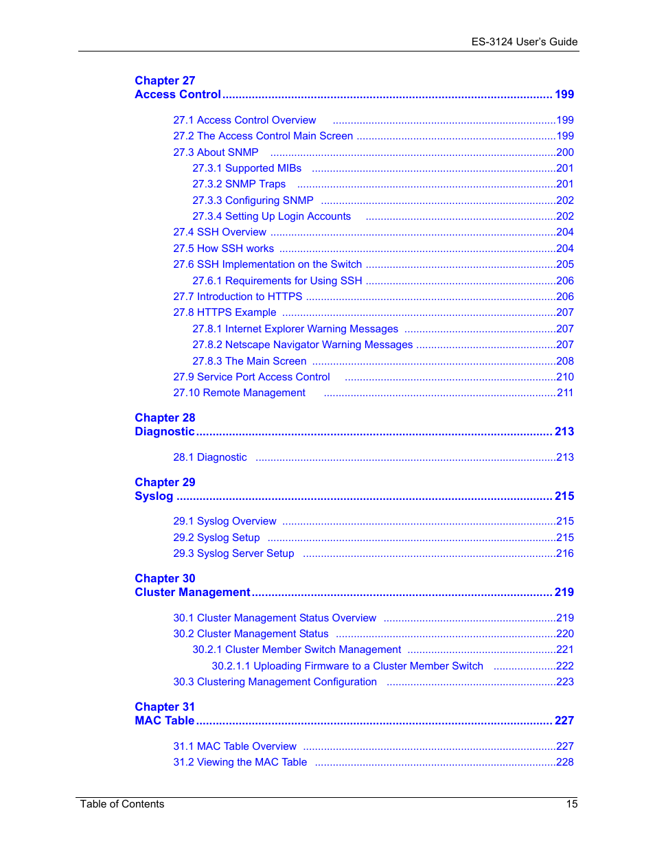 ZyXEL Communications LAYER 3 ES-3124 User Manual | Page 17 / 337