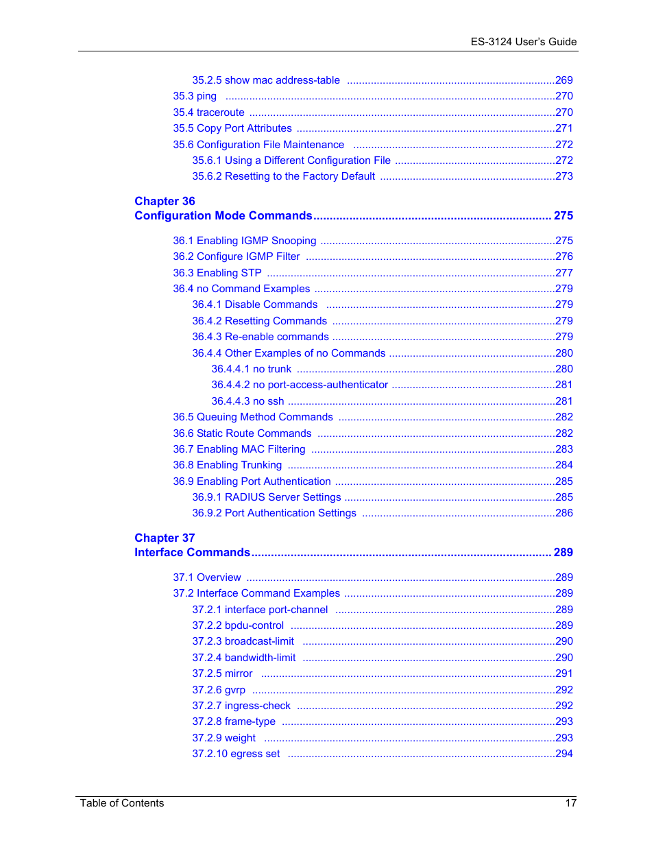 ZyXEL Communications LAYER 3 ES-3124 User Manual | Page 19 / 337