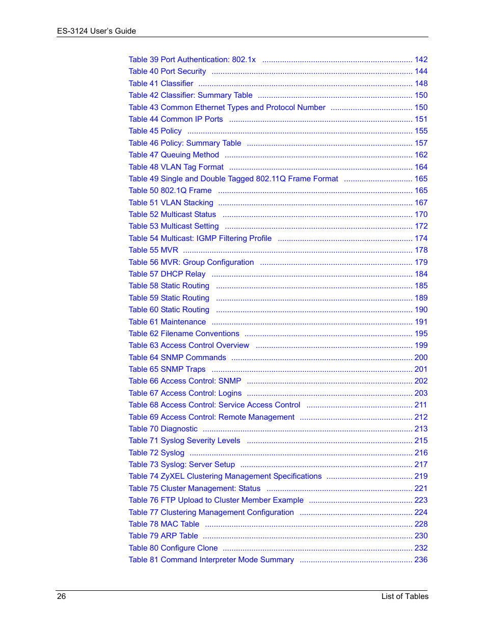 ZyXEL Communications LAYER 3 ES-3124 User Manual | Page 28 / 337
