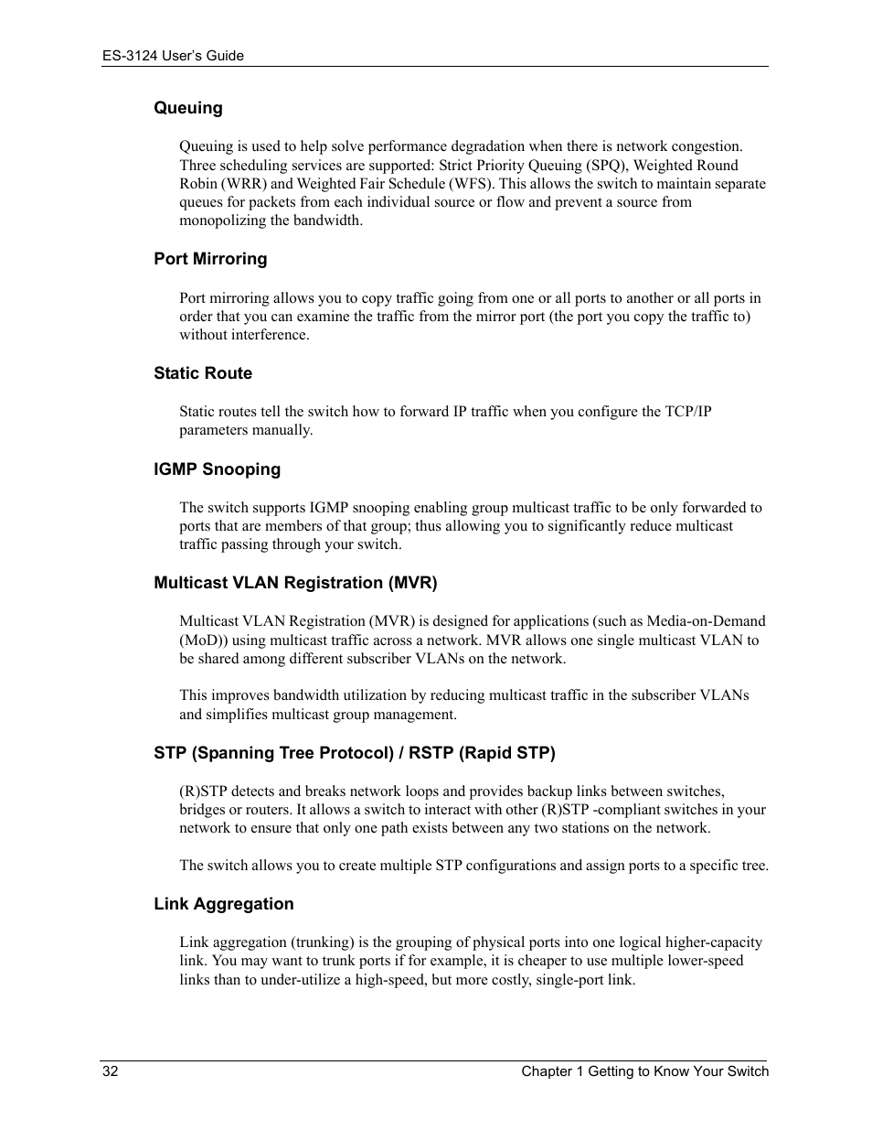 ZyXEL Communications LAYER 3 ES-3124 User Manual | Page 34 / 337
