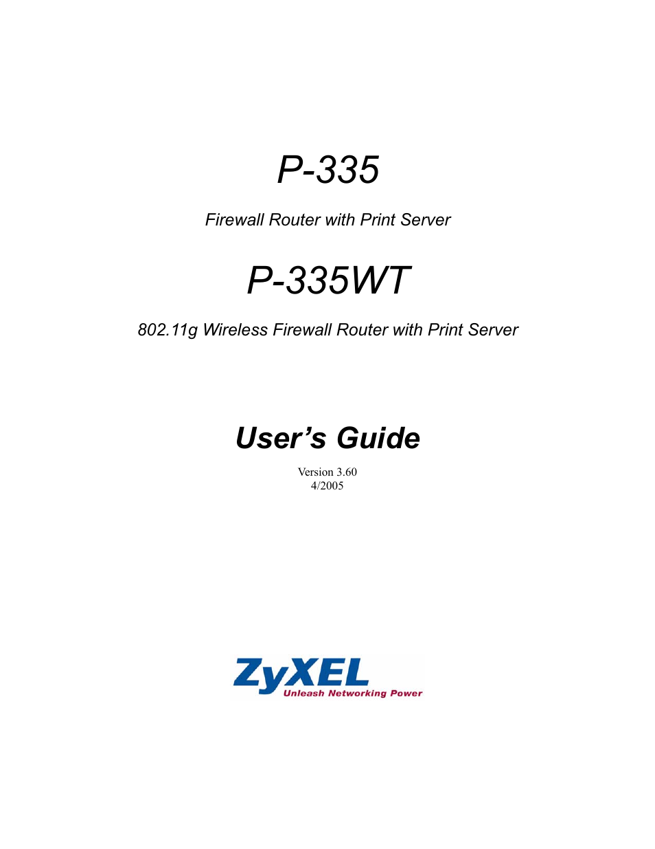 ZyXEL Communications P-335WT User Manual | 509 pages