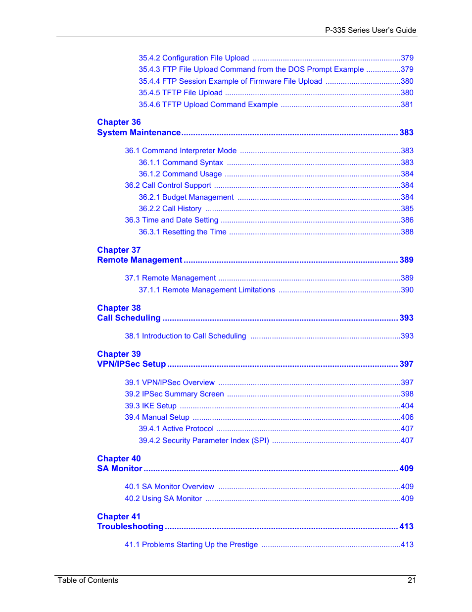 ZyXEL Communications P-335WT User Manual | Page 21 / 509