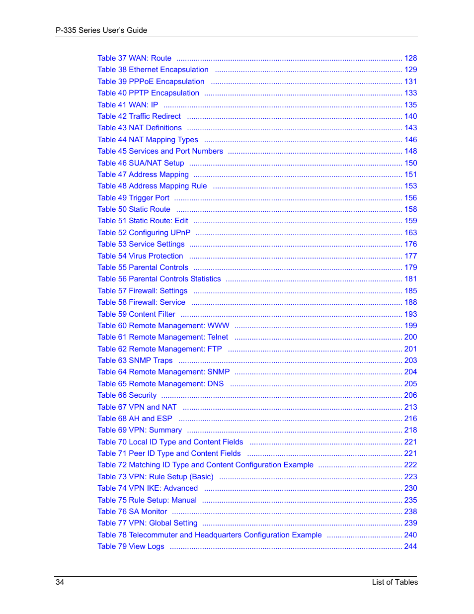 ZyXEL Communications P-335WT User Manual | Page 34 / 509