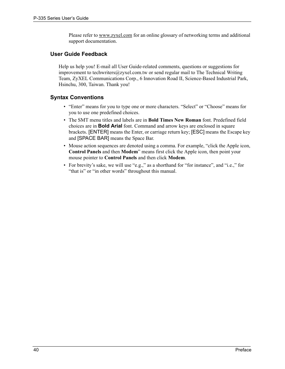 ZyXEL Communications P-335WT User Manual | Page 40 / 509