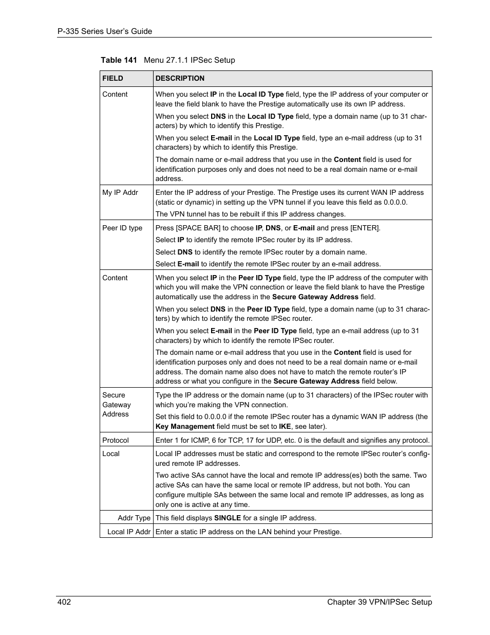 ZyXEL Communications P-335WT User Manual | Page 402 / 509