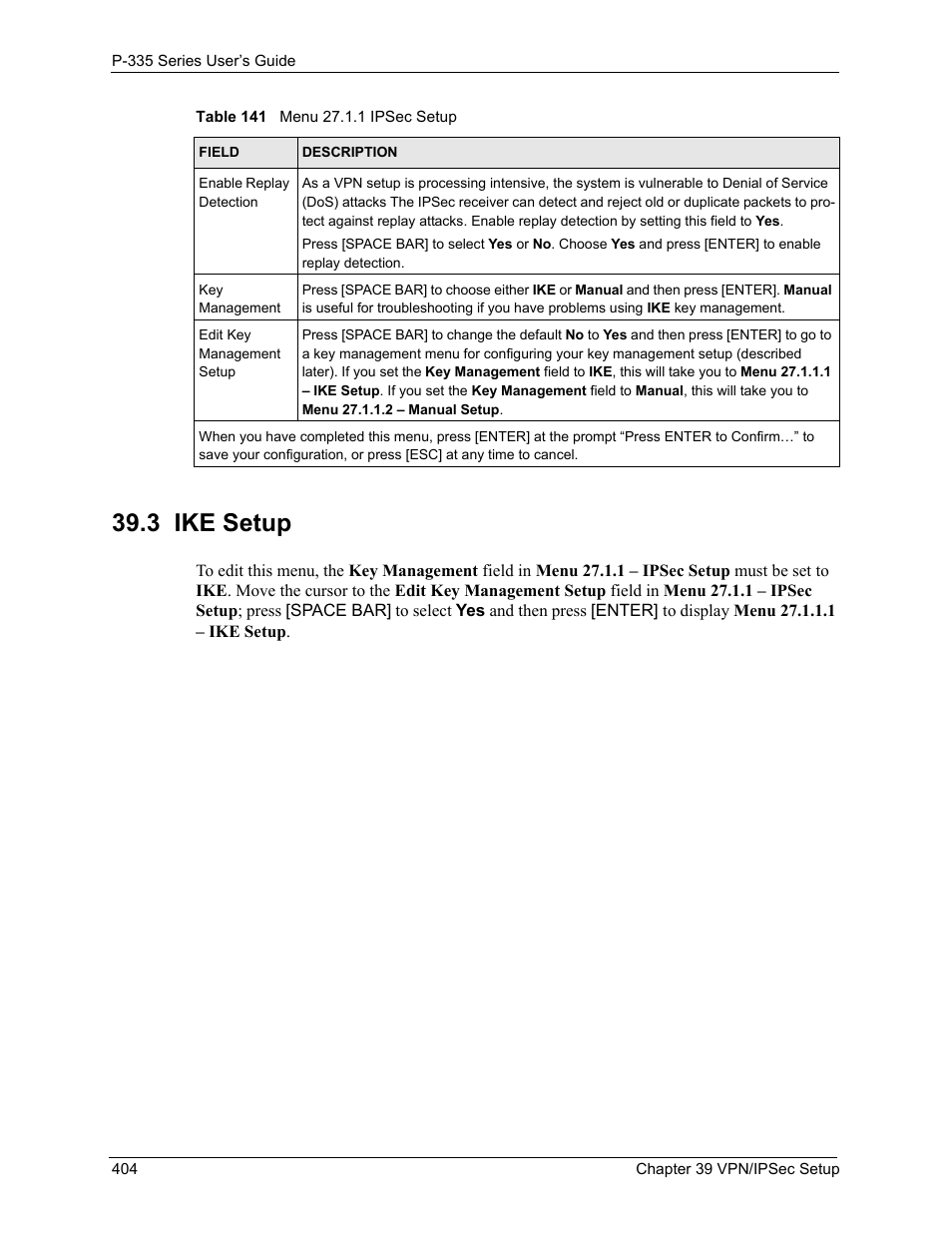 3 ike setup | ZyXEL Communications P-335WT User Manual | Page 404 / 509