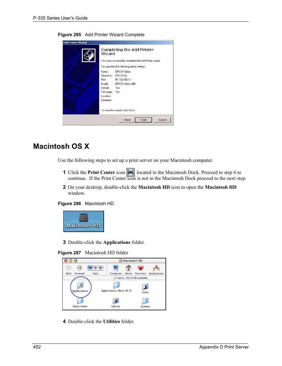 Macintosh os x | ZyXEL Communications P-335WT User Manual | Page 452 / 509