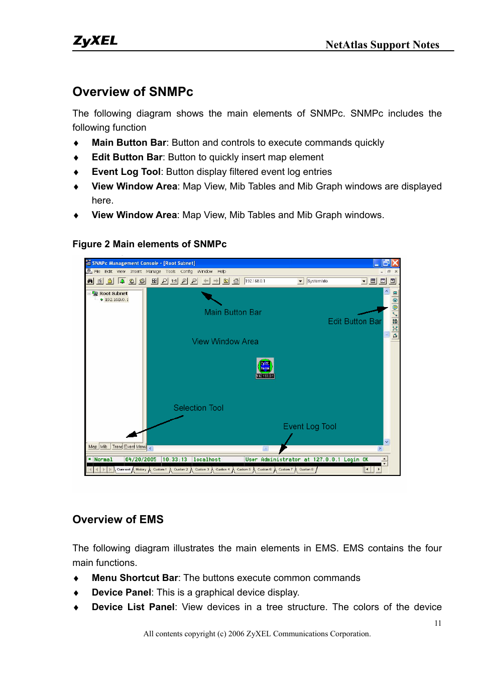 Overview of snmpc | ZyXEL Communications 1 User Manual | Page 11 / 25