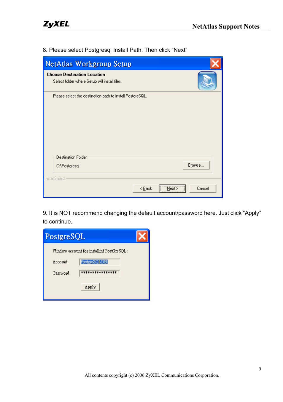 ZyXEL Communications 1 User Manual | Page 9 / 25