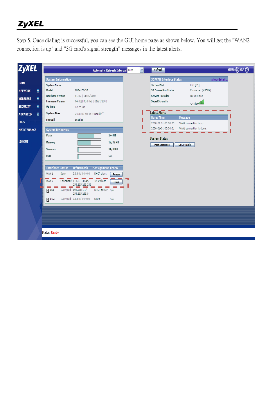 ZyXEL Communications NBG410W3G Series User Manual | Page 14 / 55