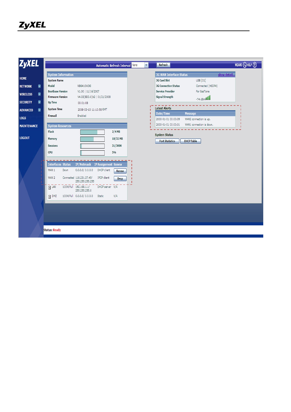 ZyXEL Communications NBG410W3G Series User Manual | Page 19 / 55