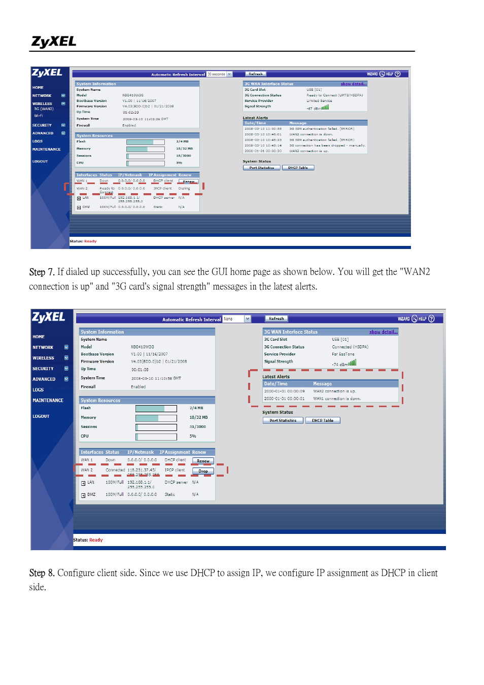ZyXEL Communications NBG410W3G Series User Manual | Page 28 / 55