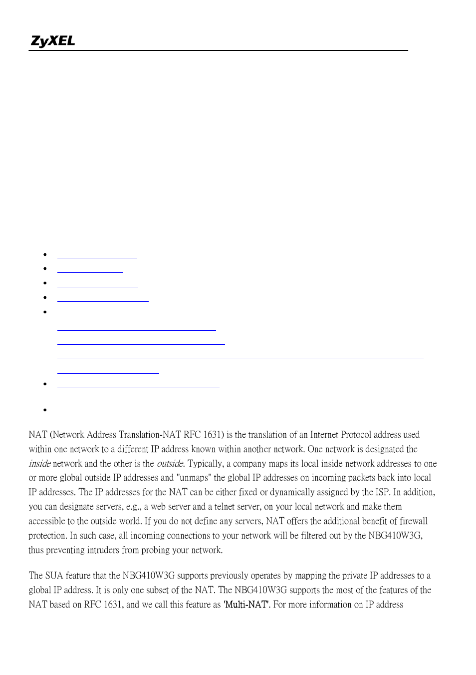 ZyXEL Communications NBG410W3G Series User Manual | Page 32 / 55