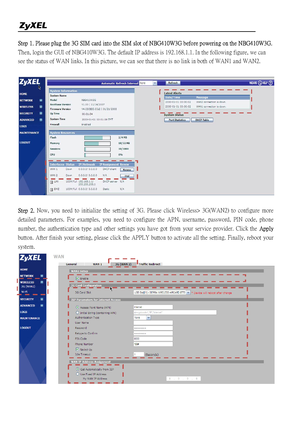 ZyXEL Communications NBG410W3G Series User Manual | Page 43 / 55