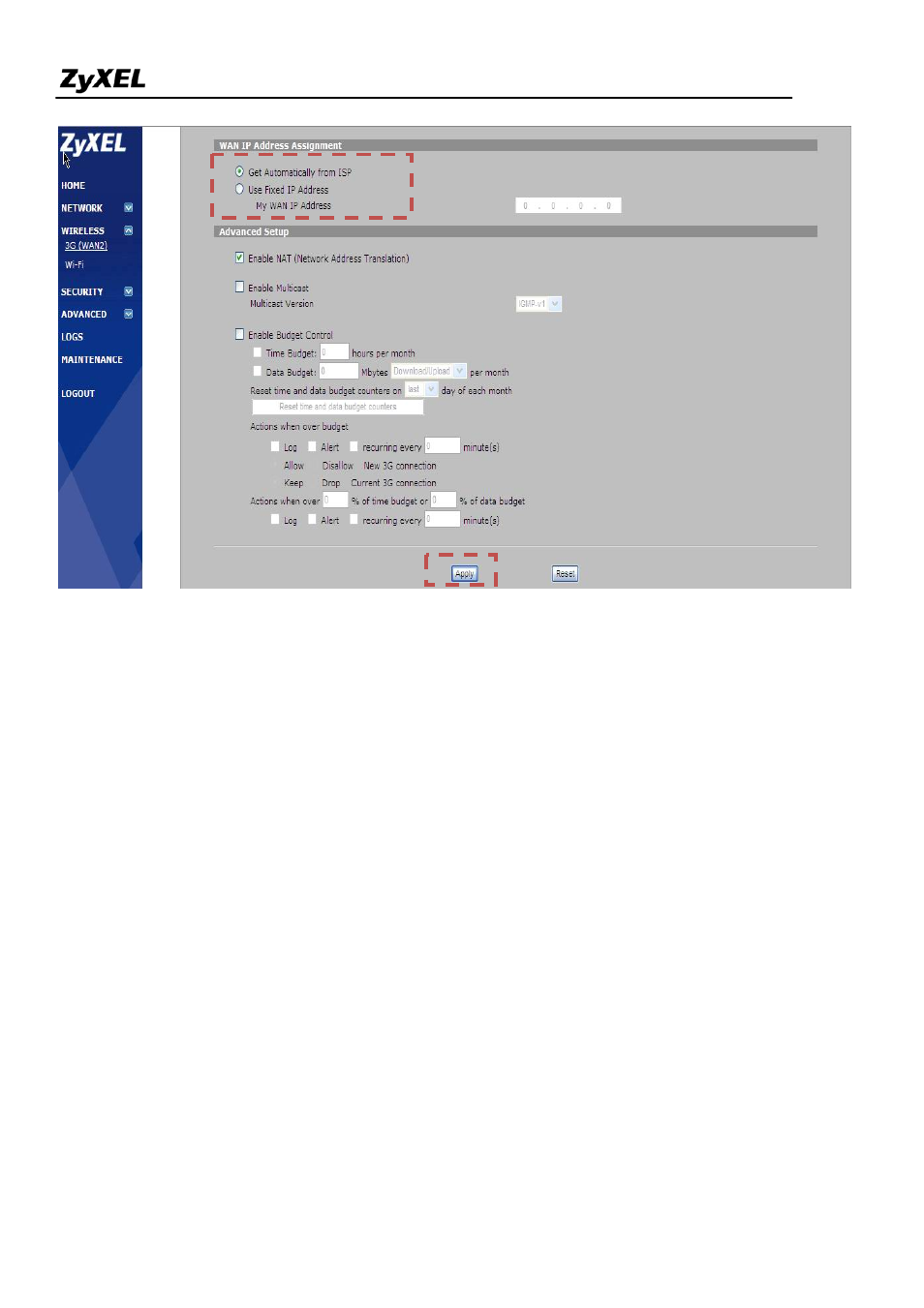 ZyXEL Communications NBG410W3G Series User Manual | Page 44 / 55