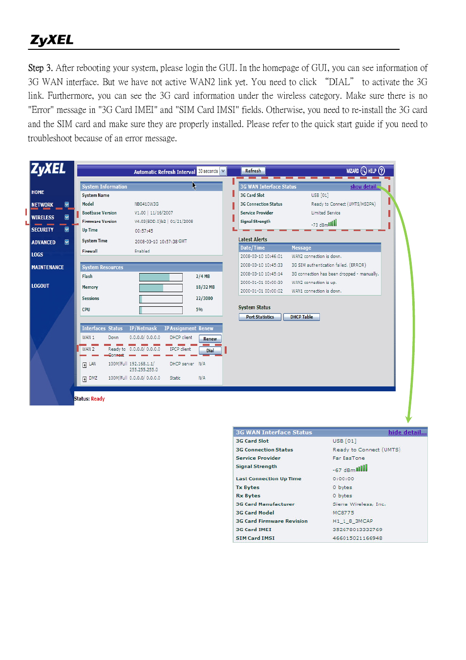 ZyXEL Communications NBG410W3G Series User Manual | Page 45 / 55