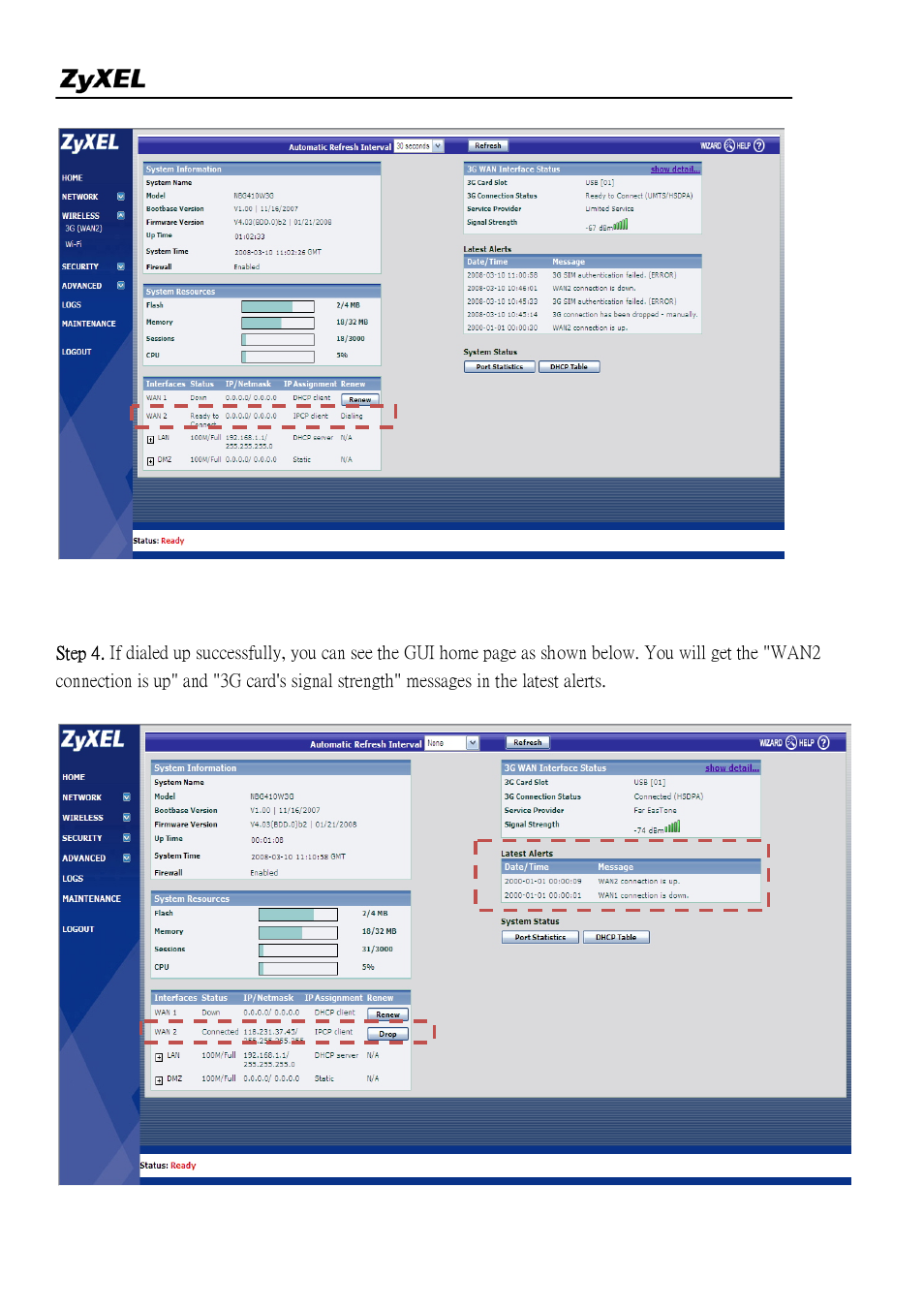 ZyXEL Communications NBG410W3G Series User Manual | Page 46 / 55