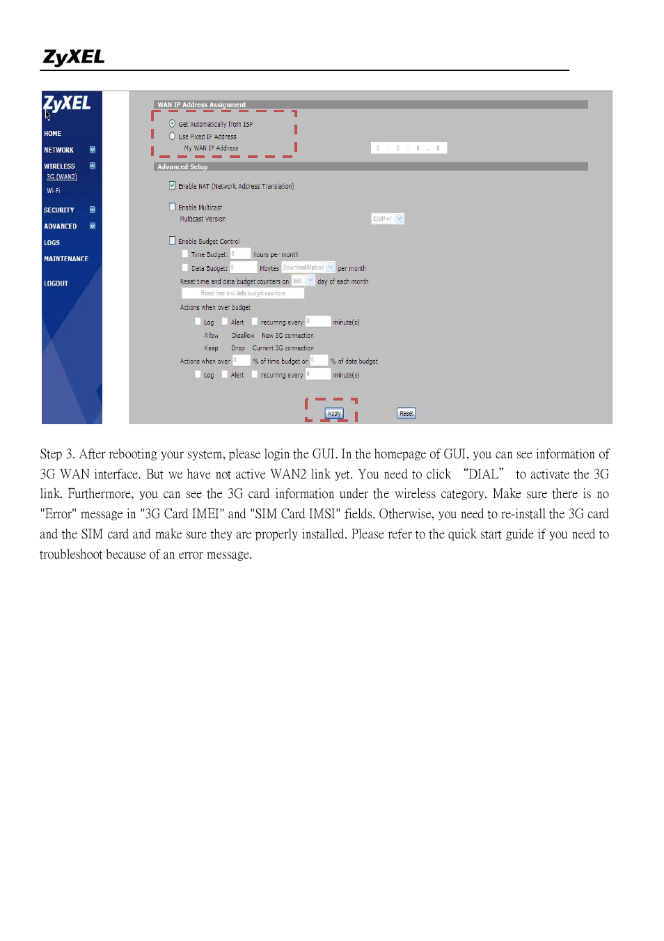 ZyXEL Communications NBG410W3G Series User Manual | Page 6 / 55