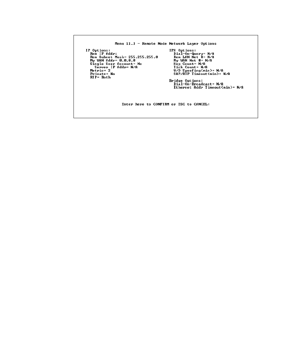 Default dial-in setup for bridge | ZyXEL Communications Prestige 28641 User Manual | Page 106 / 159
