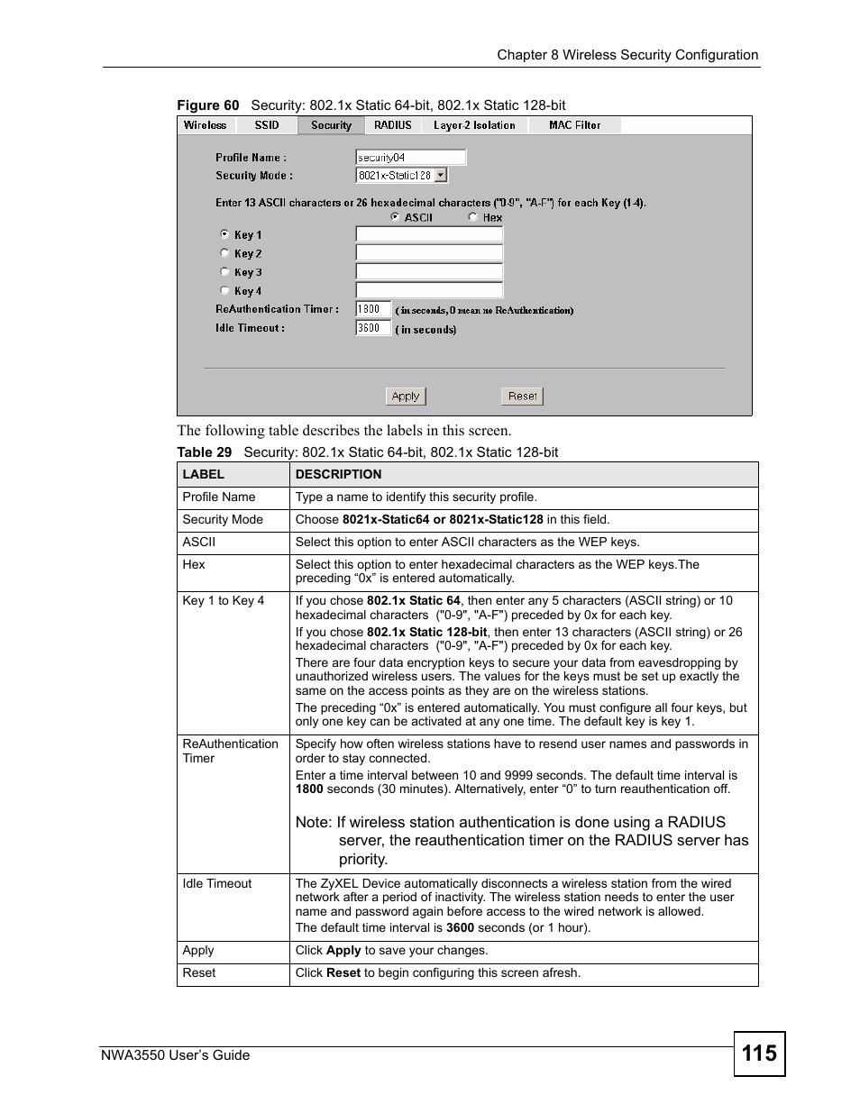 ZyXEL Communications NWA3550 User Manual | Page 115 / 344