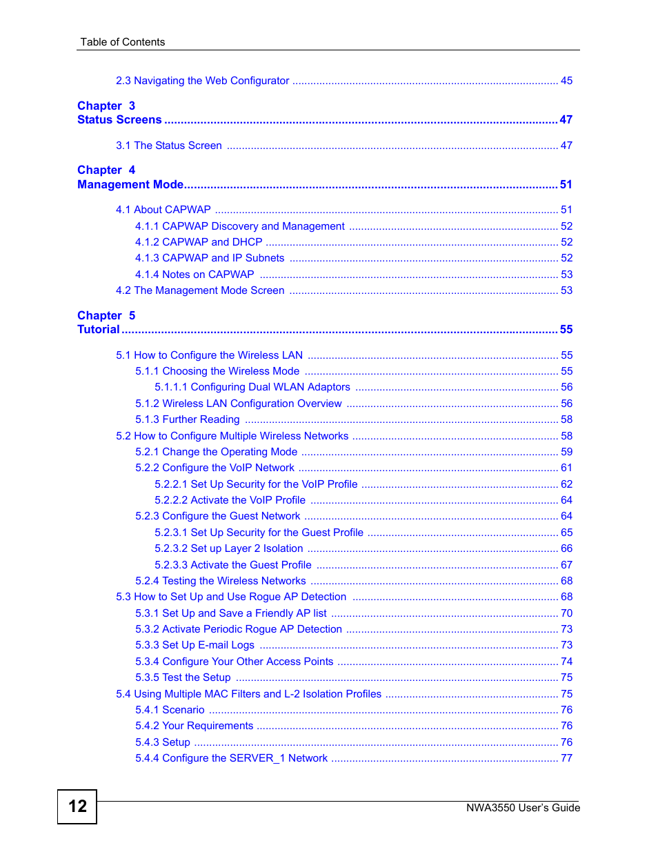 ZyXEL Communications NWA3550 User Manual | Page 12 / 344