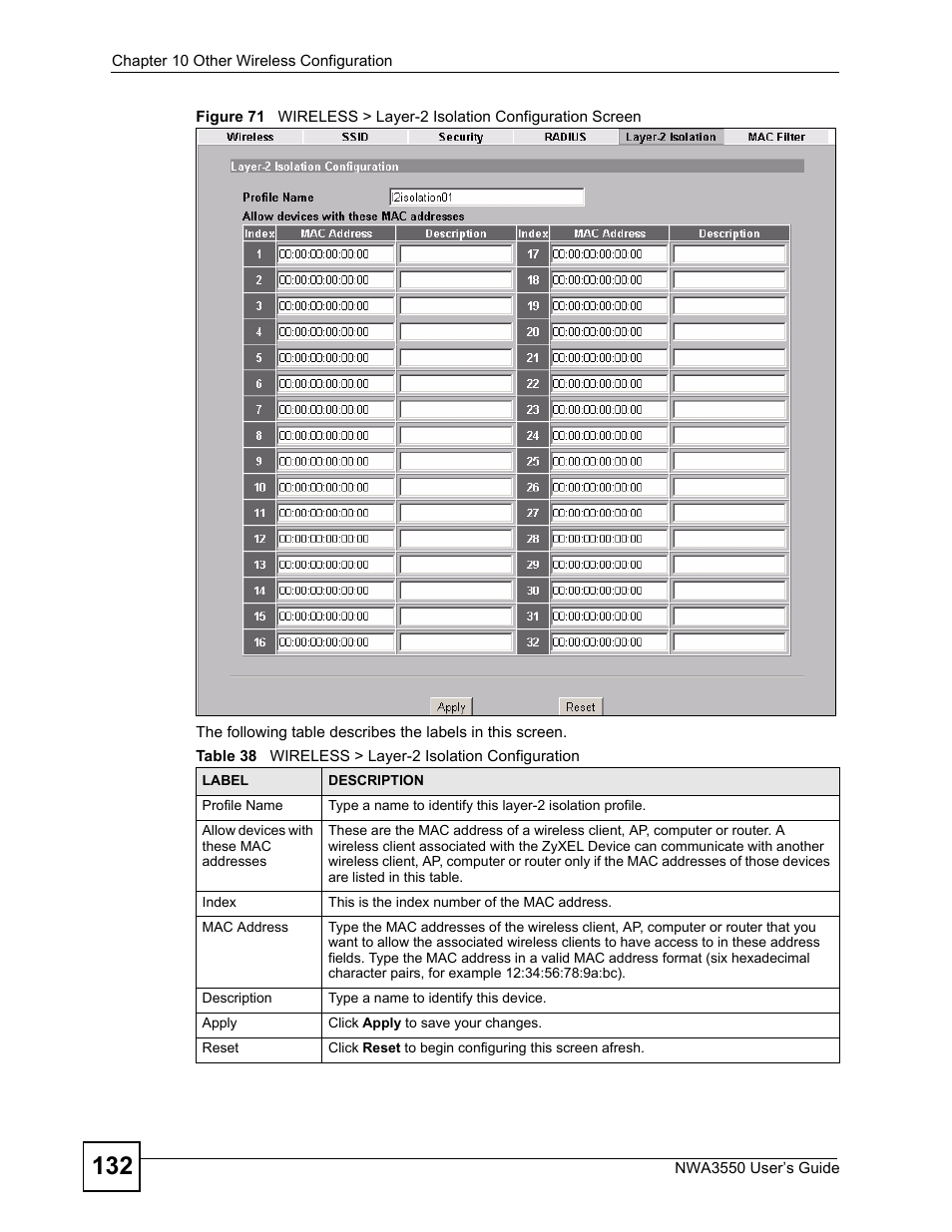 ZyXEL Communications NWA3550 User Manual | Page 132 / 344
