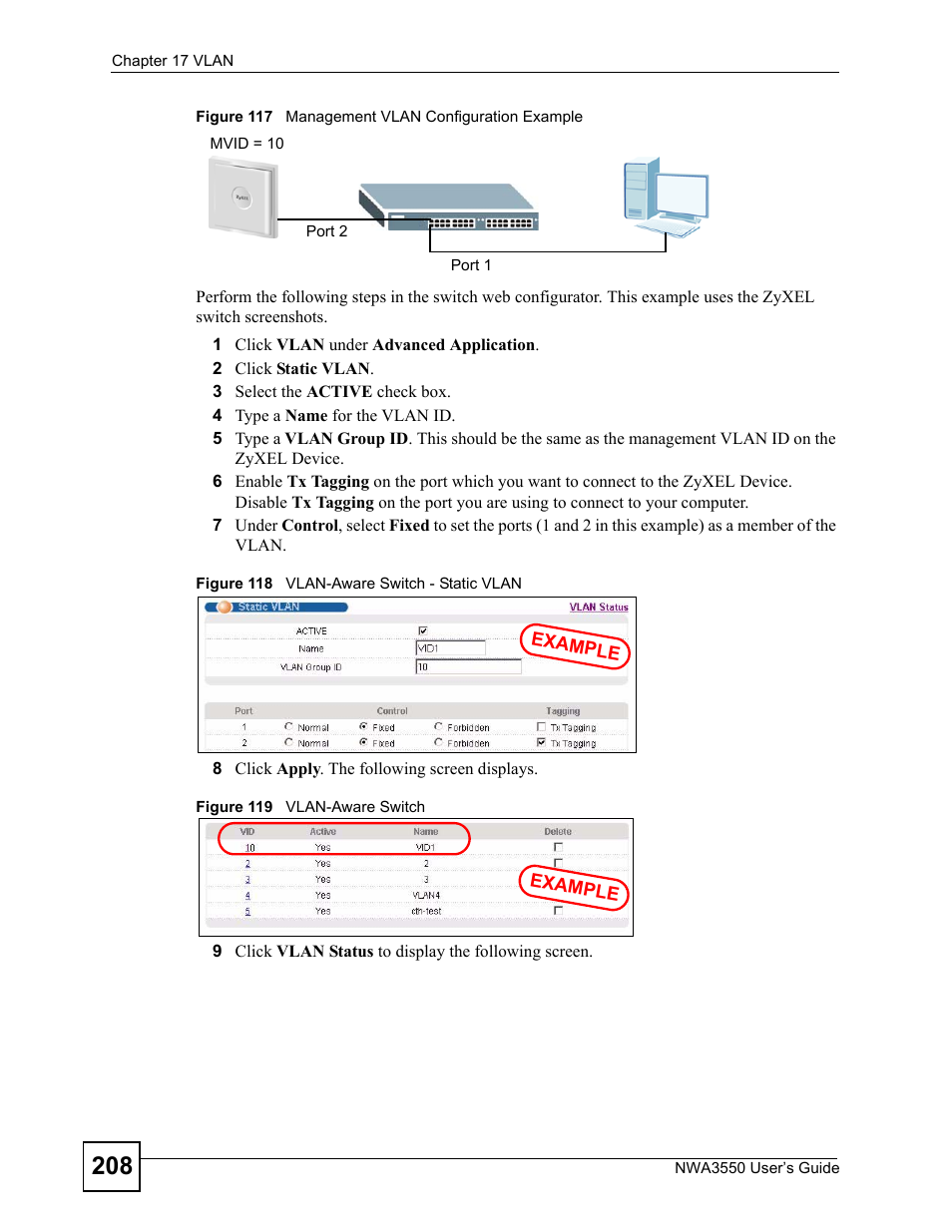 ZyXEL Communications NWA3550 User Manual | Page 208 / 344