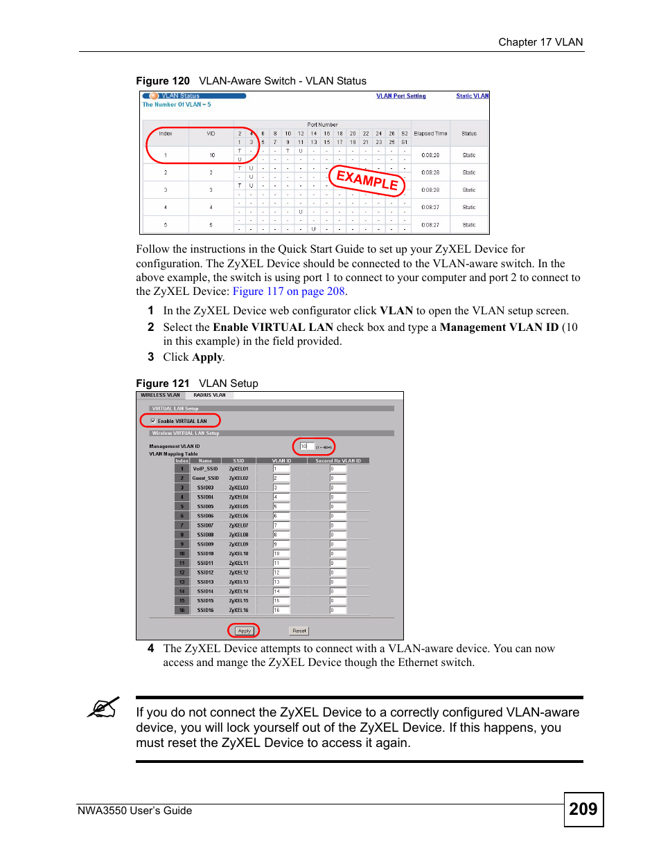 ZyXEL Communications NWA3550 User Manual | Page 209 / 344