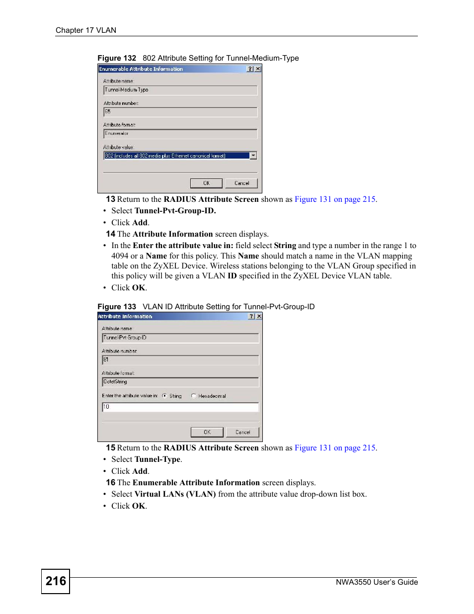 ZyXEL Communications NWA3550 User Manual | Page 216 / 344