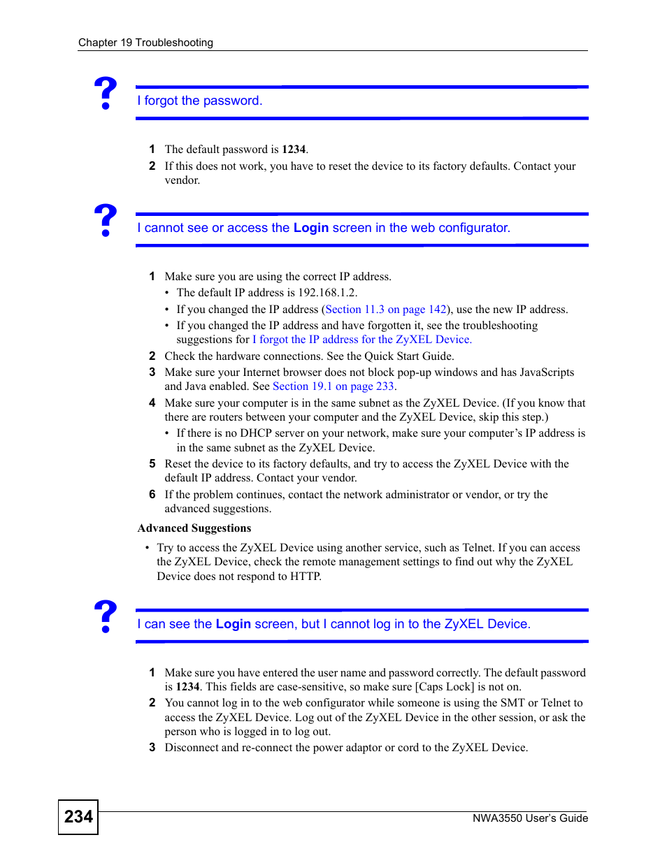 ZyXEL Communications NWA3550 User Manual | Page 234 / 344