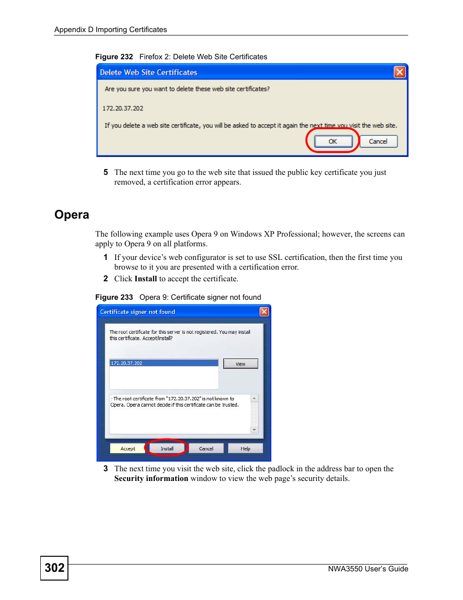 Opera | ZyXEL Communications NWA3550 User Manual | Page 302 / 344