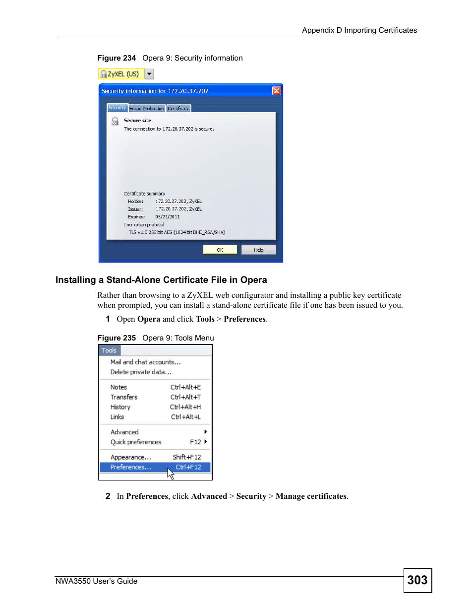 ZyXEL Communications NWA3550 User Manual | Page 303 / 344