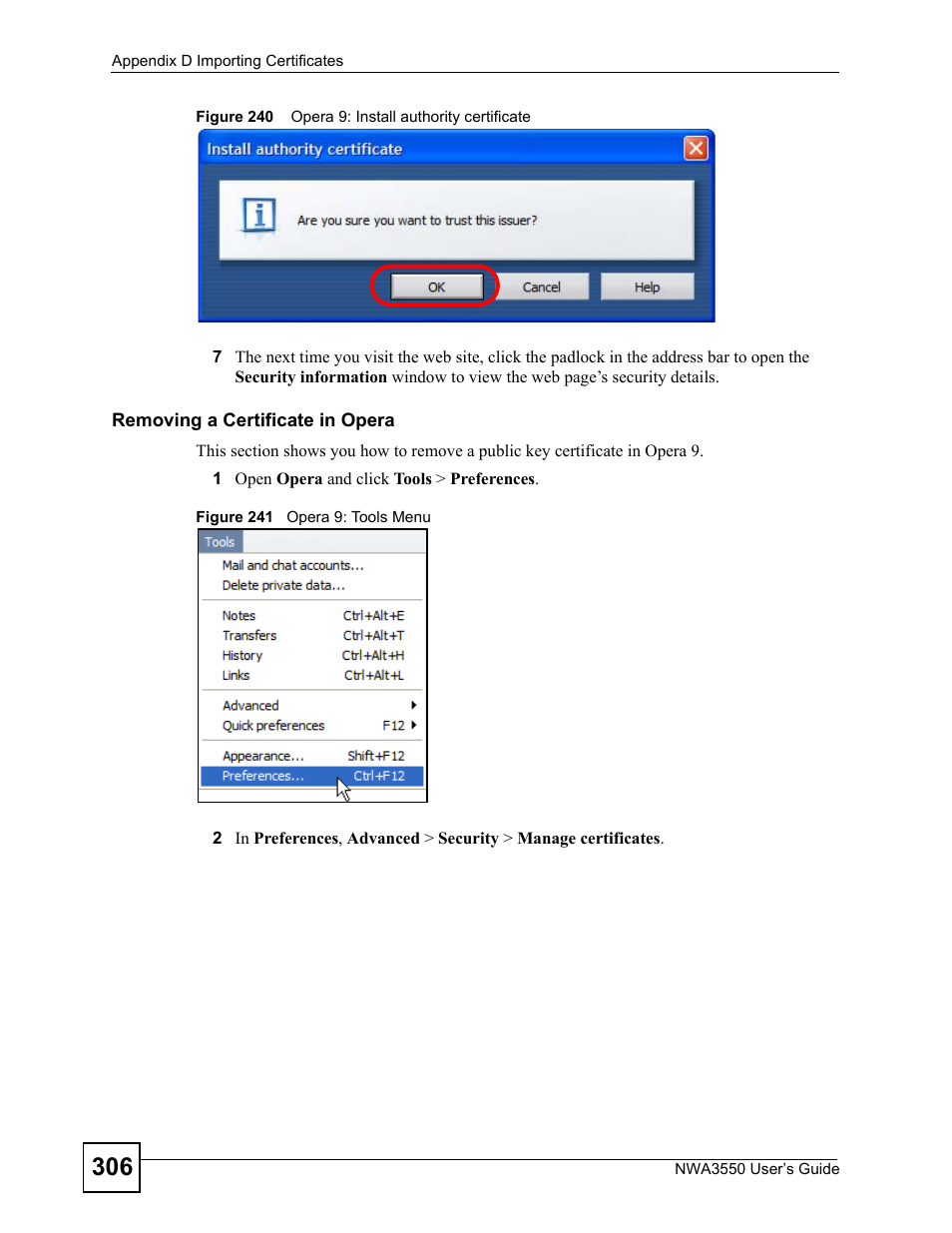 ZyXEL Communications NWA3550 User Manual | Page 306 / 344