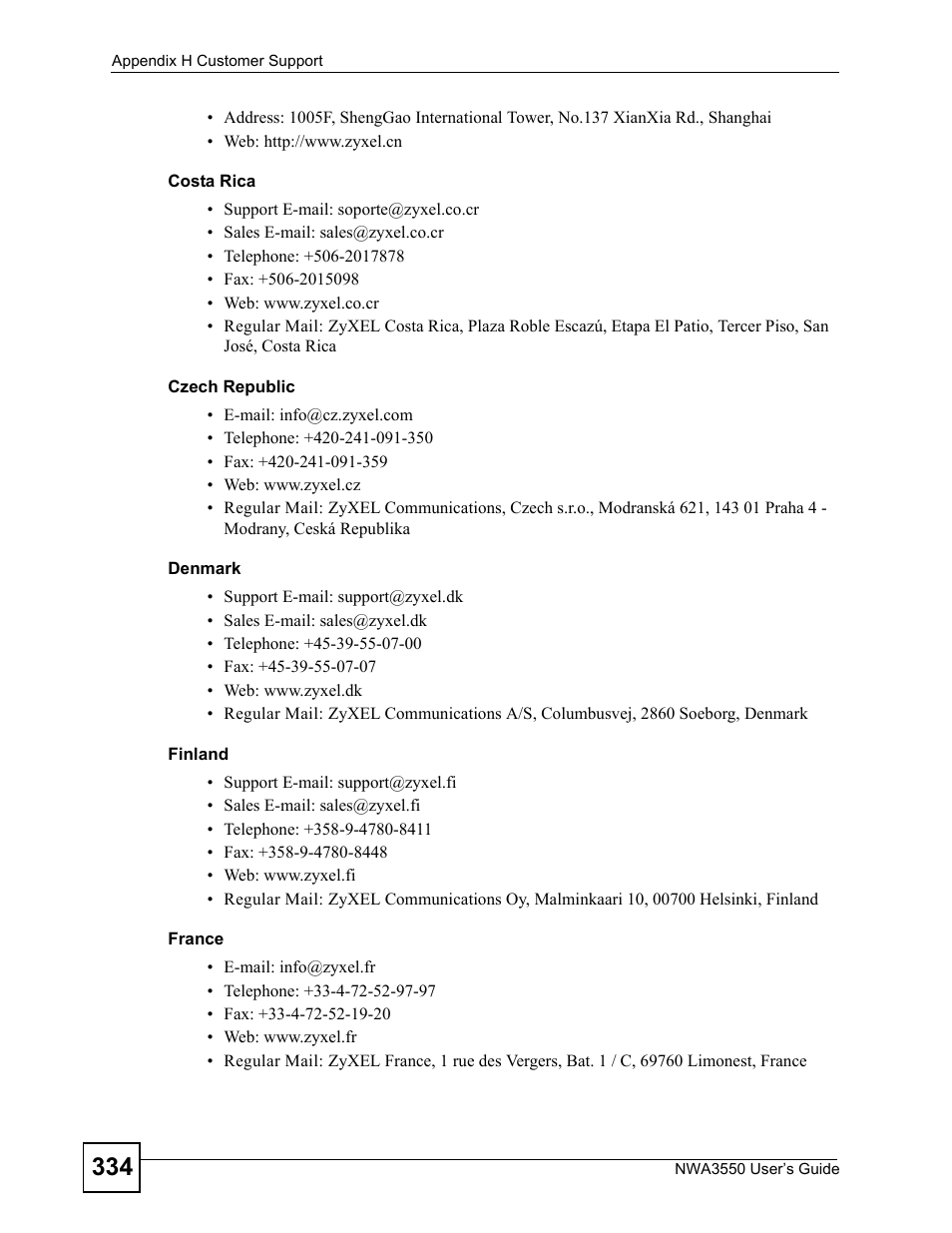 ZyXEL Communications NWA3550 User Manual | Page 334 / 344